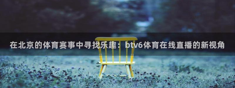 在北京的体育赛事中寻找乐趣：btv6体育在线直播的新视角