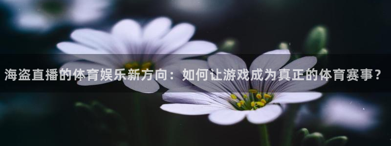 海盗直播的体育娱乐新方向：如何让游戏成为真正的体育赛事？